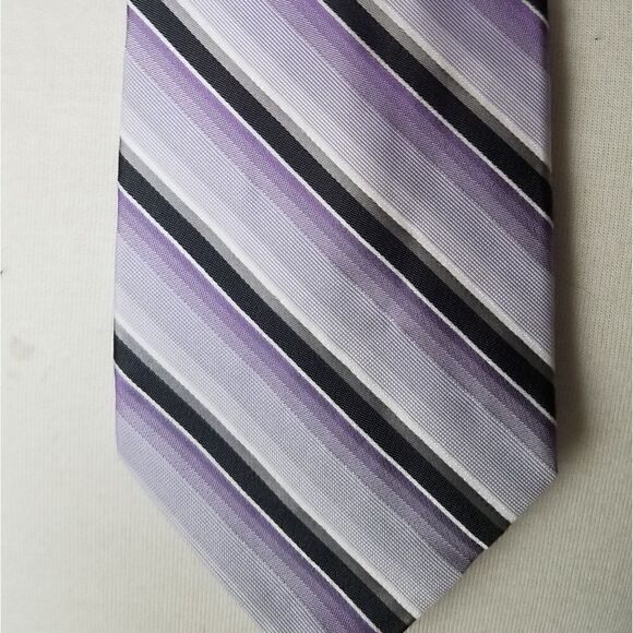 Murano Lavender Stripe Silk Tie - Picture 1 of 2